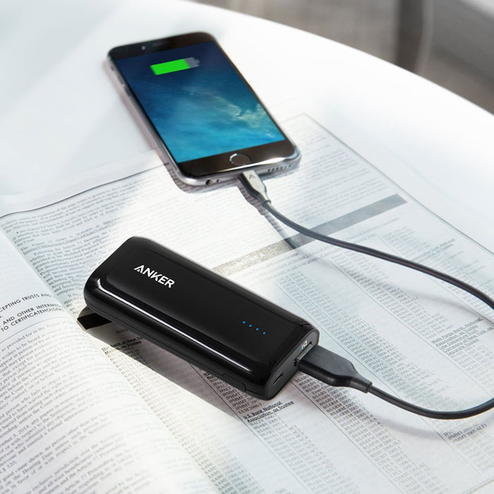 Anker Astro E1 5200mAh Portable Charger in use