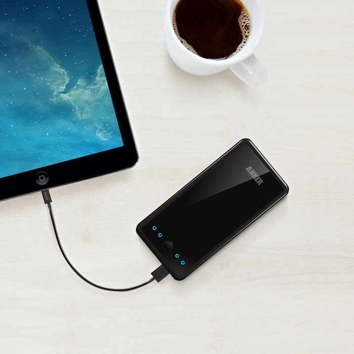 Anker Astro E3 10000mAh Portable Charger in use