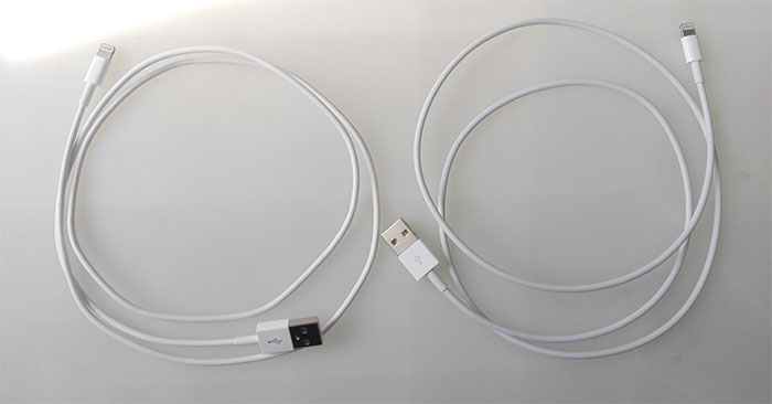 iXCC Element II Lightning Cable and Apple Lightning Cable